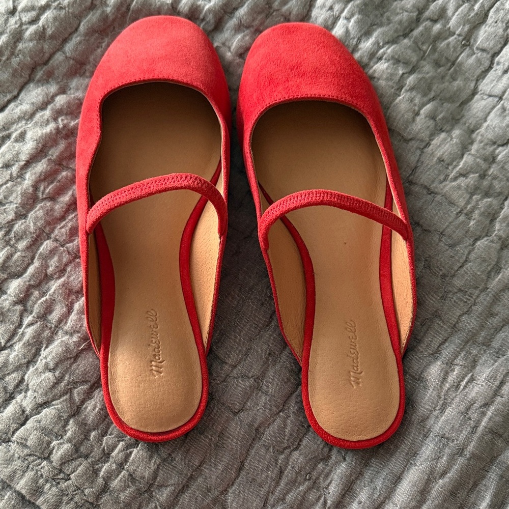 Madewell Red Suede Loafers